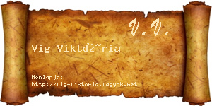 Vig Viktória névjegykártya